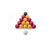 Lot de 16 billes de billard Ø 50.8 mm en résine pour jeu anglais 8 pool