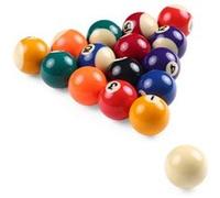 Lot de 16 billes de billard - 57 mm résine - billard américain