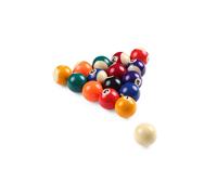Lot de 16 billes de billard en résine Ø 50.8 mm pour jeu américain