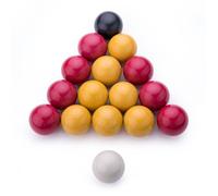 Lot de 16 billes de billard en résine pour jeu anglais 8 pool - Diamètre 50.8 mm