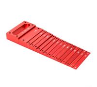 Lot de 16 blocs de compas, outil de mesure de l'altitude en aluminium permettant un réglage précis des hauteurs d'outils et de lame de scie pour le travail du bois, les réparations en atelier, rouge