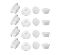 Lot de 16 bouchons de bouteille en silicone pour salière et poivrière, pot de fleurs, tuyau (blanc, convient aux trous de 9 mm, 12 mm, 13 mm, 15 mm)