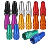 Lot de 16 bouchons de valve Presta, 8 couleurs d’accessoires en aluminium pour valves Presta/françaises sur VTT, vélo de course et style fusée