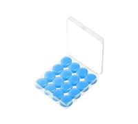 Lot de 16 bouchons d'oreille en silicone réutilisables, cire, moulables, for la natation, réduction du bruit, protection sommeil(1 Blue)