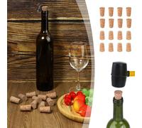 Lot de 16 Bouchons en Liège Cylindrique, Réutilisables, Bouchon D'étanchéité en Bois, Bouchons de Rechange en Bois pour Bouteille de Vin, Bière, Bouteilles en Verre, Loisirs Créatifs