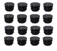 Lot de 16 bouchons ronds en plastique noir de 22 mm pour chaises, tables, meubles, sol, pieds de chaise