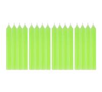 Lot de 16 Bougies Longues Chandelier, Bougies Vert Néon Hauteur 17,5 cm, Ø2cm