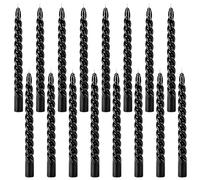 Lot de 16 bougies spirales noires, longues Chandelles coniques noires, bougies bâton torsadées, Chandelles de table, bougies esthétiques, bougie pour carillons magiques décoration de fête d'Halloween