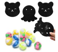 Lot de 16 Boules Anti Poils pour Machine à Laver, Attrape Poils Machine a Laver réutilisable pour vêtements, Balle de Lavage Efficace