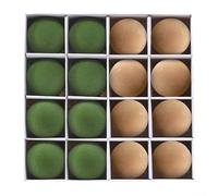 Lot de 16 boules de Noël en velours de 5 à 10 cm de diamètre avec crochets en fil métallique pour décorer les arbres de Noël et les espaces saisonniers (style 6)