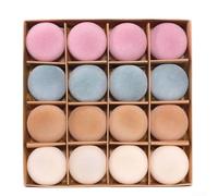Lot de 16 boules de Noël en velours pelucheux pour toutes vos idées de décoration festive (style 2)