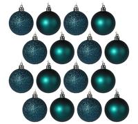 Lot de 16 boules de Noël Kingfisher Bleu profond