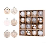 Lot de 16 boules de Noël - Renne galvanisé transparent