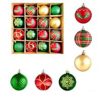 Lot de 16 boules de Noël - Renne galvanisé transparent