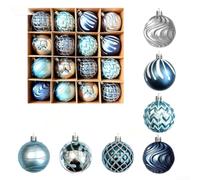 Lot de 16 boules de Noël - Renne galvanisé transparent