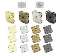 Lot de 16 boutons magnétiques à pression, boutons à fermeture magnétique en métal, clips de boutons magnétiques pour vêtements, sacs, sacs, bagages, artisanat bricolage