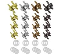 Lot de 16 boutons-pression magnétiques, boutons de fermeture magnétiques en métal, clips magnétiques pour vêtements, sacs, sacs, bagages, bricolage.