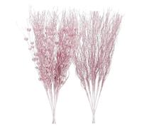Lot de 16 Branches Artificielles De Noël À Paillettes for Décoration D'intérieur, Ornements for Sapin De Noël, Fournitures De Nouvel an(7)