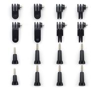 Lot de 16 bras pivotant à 3 voies pour caméra d'action GoPro Hero 10/9/8/7/(2018)/6/5 noir, Session 5/4, Hero 3+, DJI Osmo Action, AKASO/Campark/YI