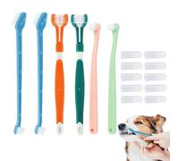 Lot de 16 brosses à dents pour petits chiens - Brosse à dents pour animaux de compagnie - Dentifrice pour chien - Brosse à dents pour chien - Brosse à dents pour chien