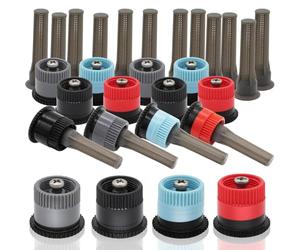 Lot de 16 Buses d'arrosage à Arc Variable de Rechange pour Chasseur, RainBird, buse d'arrosage réglable Haute efficacité pour pelouse de Jardin (6 an, 10 an, 15 an, 17 an)