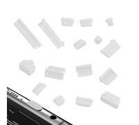 Lot de 16 capuchons anti-poussière en silicone de type C, prise audio USB, protection pour ordinateur portable RJ45, interface PC, blocage anti-boulochage pour ordinateur portable