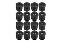 Lot de 16 capuchons ronds en plastique noir M6 pour écrou de protection, joint anti-poussière de 25 mm, insert de tube en plastique pour chaise/table/roulette