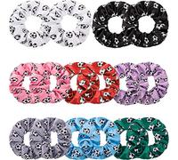 Lot de 16 chouchous élastiques pour cheveux en forme de ballon de football pour filles, femmes, entraîneurs, équipes