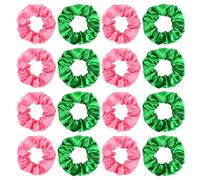 Lot de 16 chouchous en satin pour demoiselle d'honneur, cadeaux de demande en mariage, chouchous pour femmes et filles, enterrement de vie de jeune fille (rose + vert)