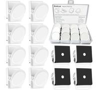 Lot de 16 clips magnétiques en métal pour réfrigérateur, tableau blanc, mur, mémo, notes en métal, aimants de réfrigérateur, de cuisine, calendrier, pour maison, bureau, usage personnel, blanc