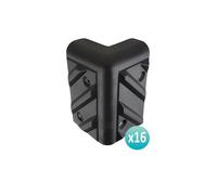 Lot de 16 coins de protections pour enceintes en plastique résistant noir - VDAC17