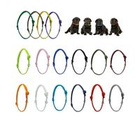 Lot de 16 colliers d'identification pour chiot, colliers réglables, cravates pour animaux de compagnie, plaques d'identification pour chiots, accessoires pour chiots