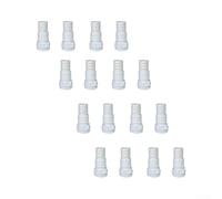 Lot de 16 connecteurs de tuyau de piscine robustes en ABS haute pression | Transition du tuyau au tuyau, installation rapide, s'adapte aux pompes filtrantes standard, finition ABS blanche