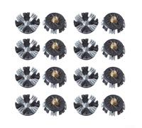 Lot de 16 crampons pour chaussures de golf, crampons en caoutchouc à 8 points avec vis filetées métalliques, traction antidérapante robuste pour toutes les conditions (noir et gris)