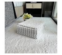 Lot de 16 dalles de moquette en mousse épaisse à emboîter - En peluche douce - 30 x 30 cm - Pour la maison, le bureau ou la salle de classe - Solution de sol confortable - Blanc