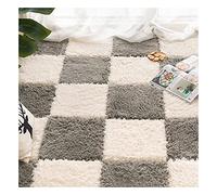 Lot de 16 Dalles de Tapis en Mousse emboîtables 30 x 30 cm, Tapis de Jeu | Ces dalles de sol carrées en mousse souple, idéales pour les jeux, peuvent servir de tapis de jeu moelleux, de tapis d'éveil