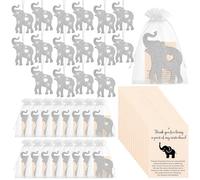 Lot de 16 décorations d'éléphant d'amitié pour femme, cartes d'histoire, sacs en organza, cadeaux d'amitié pour femme, tribu, femme, sœur, amie, décoration d'arbre de Noël