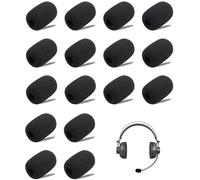 Lot de 16 déflecteurs de vent de rechange en mousse pour microphone et casque - Mini microphone - Pour l'enseignement, la performance sur scène et les réunions
