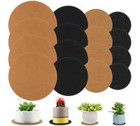 Lot de 16 dessous de verre en feutre réversibles pour pots de fleurs de 10,2 / 15,2 / 20,4 / 25,4 / 25,4 cm / 25,4 cm / 25,4