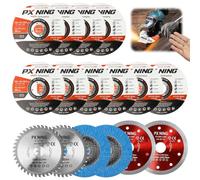 Lot de 16 disques à tronçonner 125 en métal de 1 mm, disques à tronçonner | Disque à tronçonner de 125 mm, disques de meuleuse d'angle 125, pour couper le métal, la pierre, le bois, la céramique