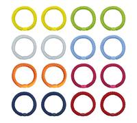 Lot de 16 élastiques à cheveux colorés pour queue de cheval, élastiques tressés, accessoires pour cheveux