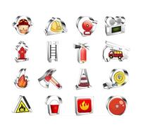 Lot de 16 emporte-pièces en acier inoxydable motif camion de pompier - Moules à fondant - Mini emporte-pièces pour - Accessoires de pâtisserie 6,4 x 7,4 x 2,5 cm