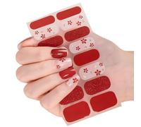 Lot de 16 enveloppes d ' ongles sur le thème du Nouvel An chinois festif, application rapide, résistantes rayures, pour les fêtes Nail Art