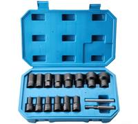 Lot de 16 extracteurs d'écrous 8-27 mm antidérapants en spirale pour écrous arrondis, compatibles avec les clés à moitié