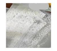 Lot de 16 feuilles de papier spécial vintage mixte, gaze, fournitures de décoration for scrapbooking, journal intime, collage, arrière-plan Pour Artisanat Scrapbooking(White)