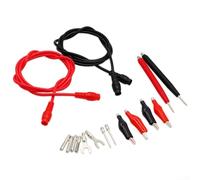 Lot de 16 fils de test pour multimètre avec pinces crocodiles - Sondes de rechange compatibles avec la plupart des instruments de test électriques pour un usage professionnel