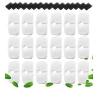 Lot de 16 filtres de fontaine à eau pour chat avec 16 éponges compatibles avec fontaine à eau PETLIBRO® Dockstream PLWF005 / PLWF105 / PLWF115