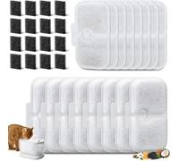 Lot de 16 Filtres de Rechange pour Fontaine à Chat avec Éponges Pré-filtrantes,Filtre Fontaine Eau Chat Compatibles avec Fontaine