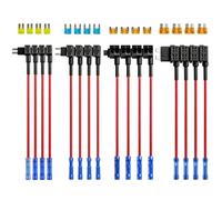 Lot de 16 fusibles de voiture de 4 types 12 V, mini micro2 standard et robinets à profil bas, adaptateur de fusible ATO ATC ATM APM pour voitures, camions, bateaux, camping-cars