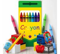 Lot de 16 grands carnets de notes gonflables colorés pour la rentrée scolaire avec boîte à crayons, accessoires photo pour le premier jour d'école, salle de ournitures de fête